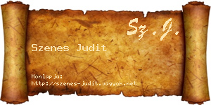 Szenes Judit névjegykártya